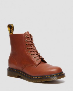 Dr. Martens 1460 Carrara Leather Lace Up Boots Brązowe | SN-DM84845