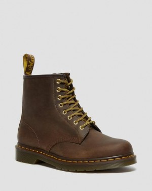 Dr. Martens 1460 Crazy Horse Leather Lace Up Boots Brązowe | SN-DM84273