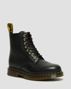 Dr. Martens 1460 DM's Wintergrip Leather Lace Up Boots Czarne | SN-DM84177