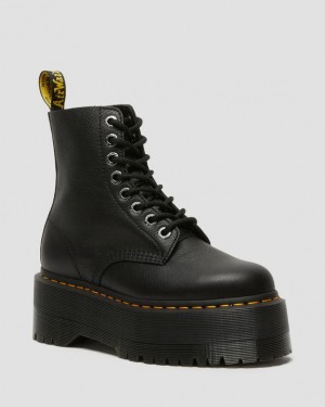 Dr. Martens 1460 Max Leather Platform Boots Czarne | SN-DM84281