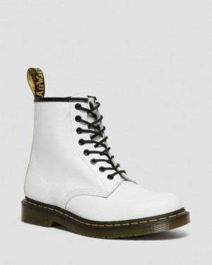 Dr. Martens 1460 Smooth Leather Lace Up Boots Białe | SN-DM84282