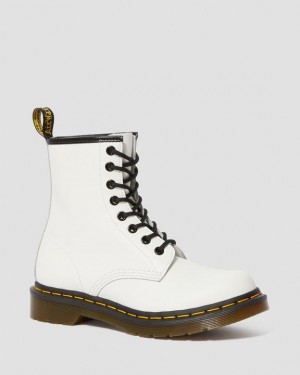 Dr. Martens 1460 Smooth Leather Lace Up Boots Białe | SN-DM84298