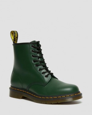 Dr. Martens 1460 Smooth Leather Lace Up Boots Zielone | SN-DM84887