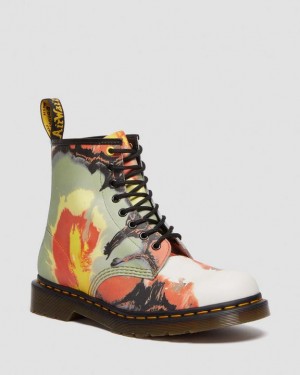 Dr. Martens 1460 Tate 'Volcanic Flare' Leather Lace Up Boots Kolorowe | SN-DM84143