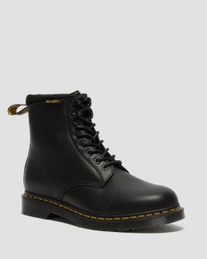 Dr. Martens 1460 Warmwair Leather Lace Up Boots Czarne | SN-DM84156