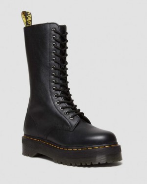 Dr. Martens 1B99 Pisa Leather Mid Calf Lace Up Boots Czarne | SN-DM84238