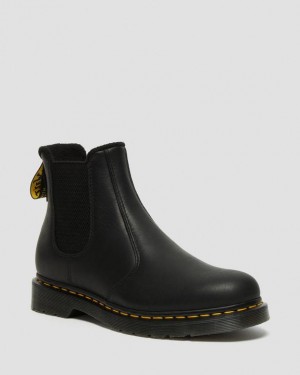 Dr. Martens 2976 Warmwair Leather Chelsea Boots Czarne | SN-DM84428