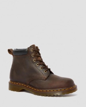 Dr. Martens 939 Ben Boot Crazy Horse Leather Lace Up Boots Brązowe | SN-DM84219