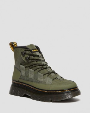 Dr. Martens Boury Leather Casual Boots Khaki Zielone | SN-DM84800