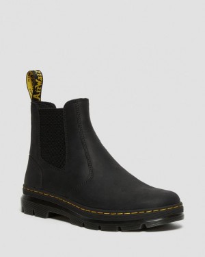 Dr. Martens Embury Leather Casual Chelsea Boots Czarne | SN-DM84278