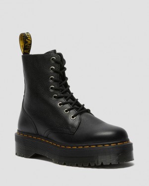 Dr. Martens Jadon III Boot Pisa Leather Platforms Czarne | SN-DM84302