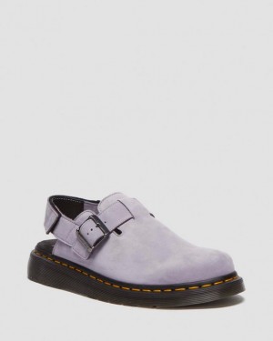 Dr. Martens Jorge Ii Soft Leather Slingback Mule Fioletowe | SN-DM84979