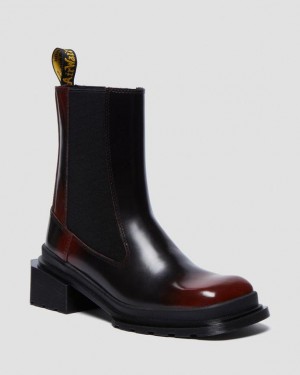 Dr. Martens Maybole Square Toe Chelsea Boots Czerwone | SN-DM84314