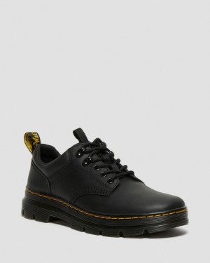 Dr. Martens Reeder Wyoming Leather Utility Shoes Czarne | SN-DM84961