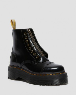 Dr. Martens Vegan Sinclair Platform Boots Czarne | SN-DM84169