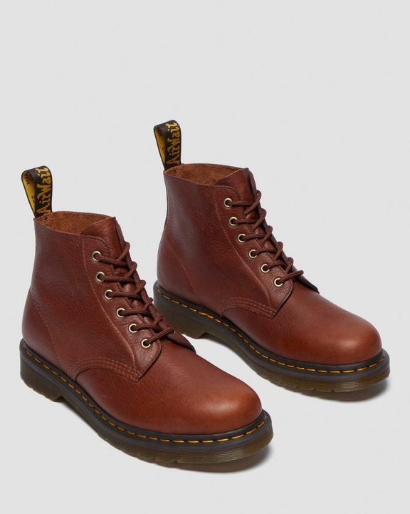 Dr. Martens 101 Ambassador Leather Ankle Boots Brązowe | SN-DM84211