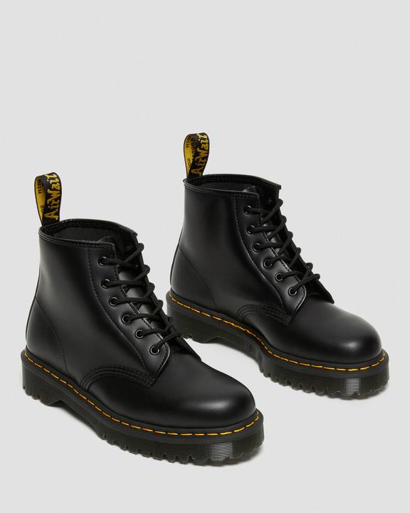 Dr. Martens 101 Bex Smooth Leather Ankle Boots Czarne | SN-DM84248