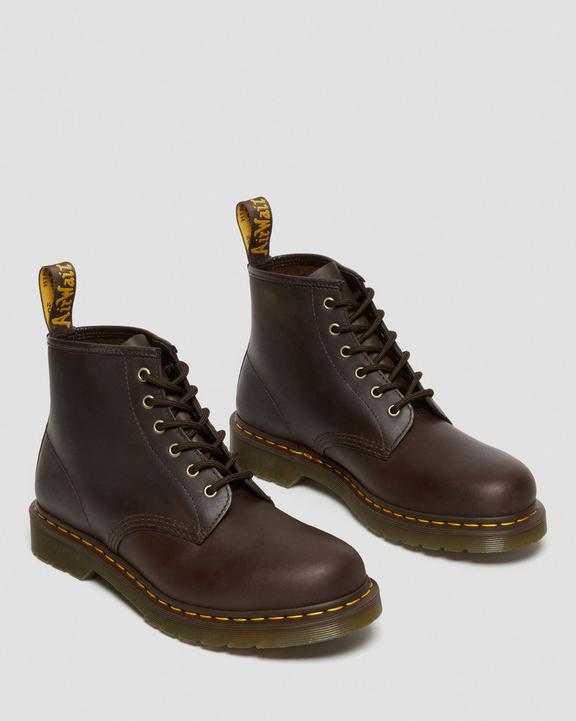 Dr. Martens 101 Crazy Horse Leather Ankle Boots Ciemny Brązowe | SN-DM84188