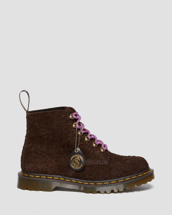 Dr. Martens 101 Made in England Hardware Suede Ankle Boots Ciemny Brązowe | SN-DM84190