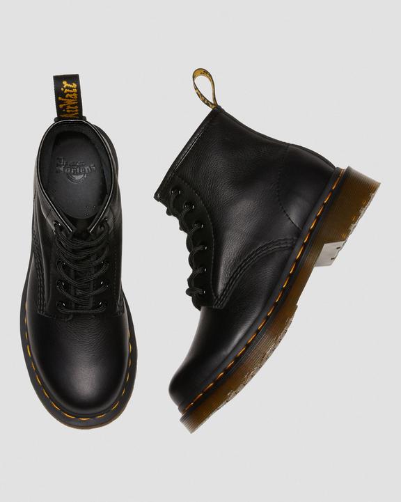 Dr. Martens 101 Virginia Leather Ankle Boots Czarne | SN-DM84189