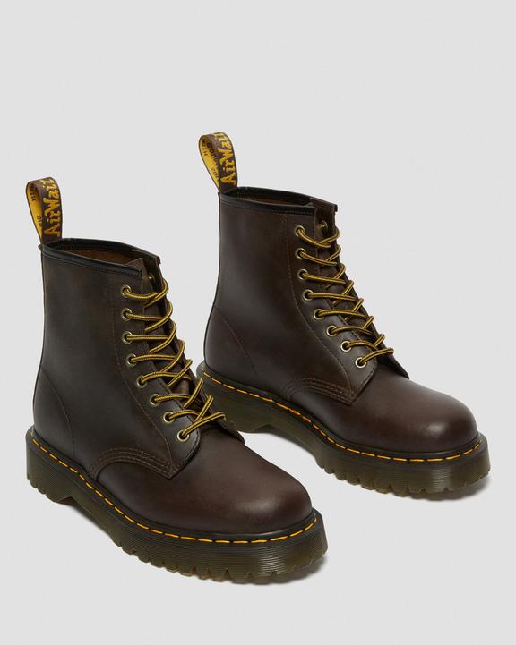 Dr. Martens 1460 Bex Crazy Horse Leather Lace Up Boots Ciemny Brązowe | SN-DM84184