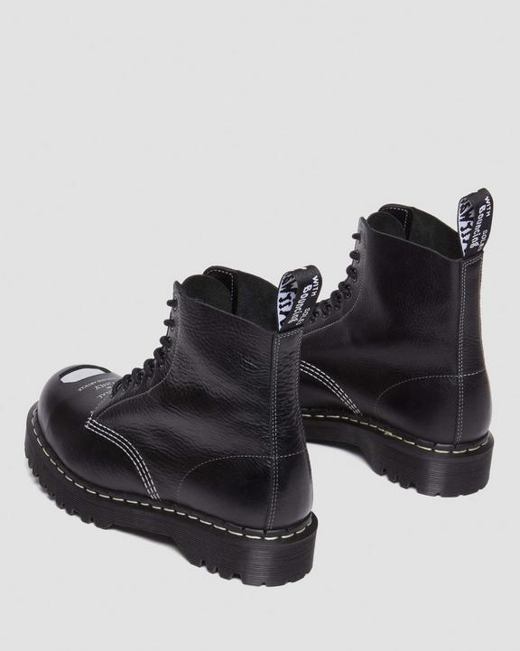 Dr. Martens 1460 Bex Exposed Steel Toe Lace Up Boots Czarne | SN-DM84805