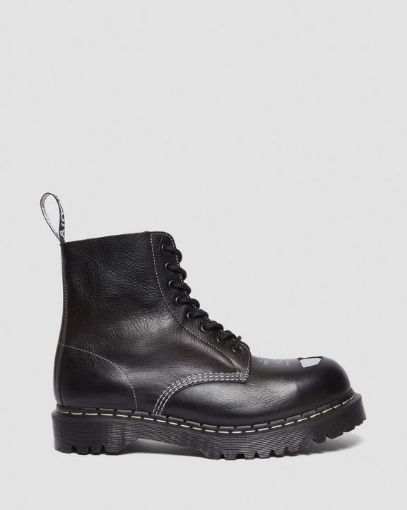 Dr. Martens 1460 Bex Exposed Steel Toe Lace Up Boots Czarne | SN-DM84805