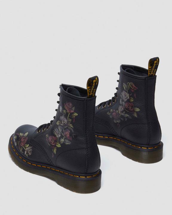 Dr. Martens 1460 Decayed Roses Lace Up Boots Czarne | SN-DM84311