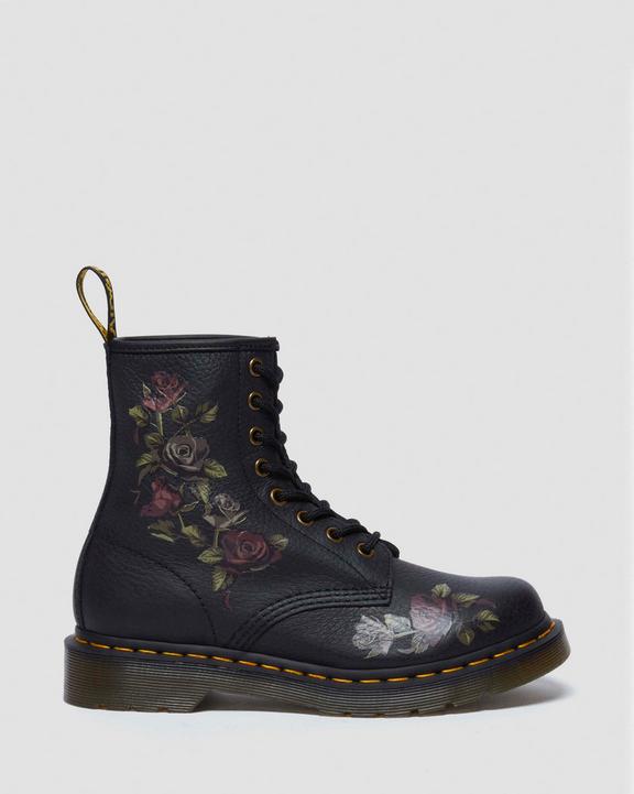 Dr. Martens 1460 Decayed Roses Lace Up Boots Czarne | SN-DM84311