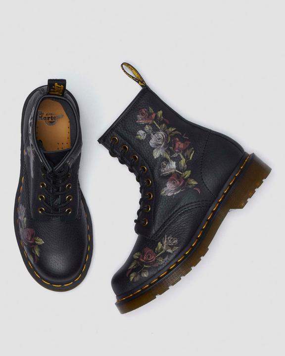 Dr. Martens 1460 Decayed Roses Lace Up Boots Czarne | SN-DM84311