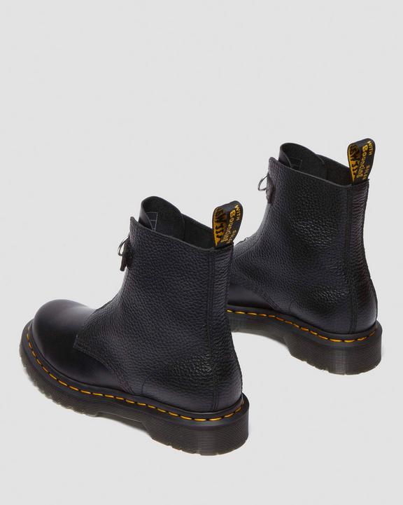 Dr. Martens 1460 Front Zip Leather Lace Up Boots Czarne | SN-DM84195