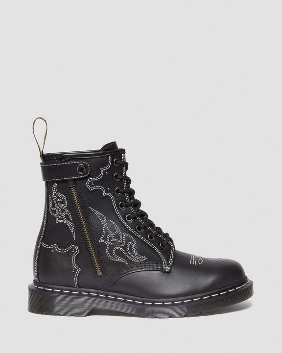 Dr. Martens 1460 Gothic Americana Leather Lace Up Boots Czarne | SN-DM84134