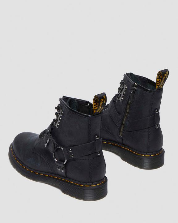 Dr. Martens 1460 Hardware Antique Leather Lace Up Boots Czarne | SN-DM84288