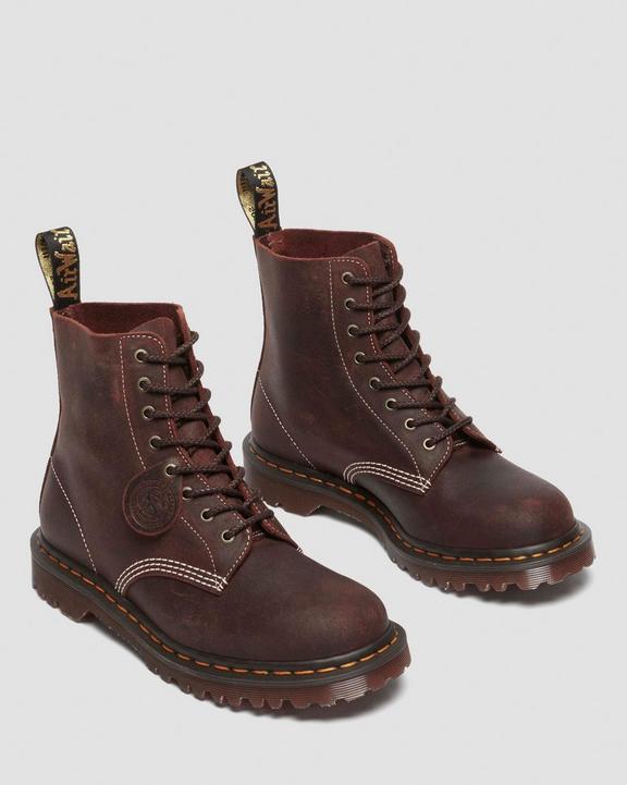 Dr. Martens 1460 Made in England Wax Commander Lace Up Boots Brązowe | SN-DM84146