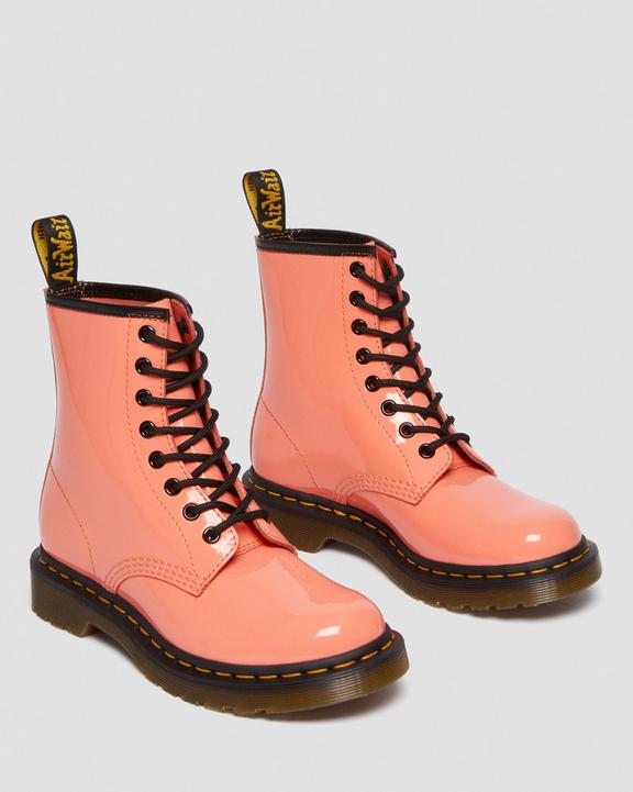 Dr. Martens 1460 Patent Leather Lace Up Boots Koralowe | SN-DM84128