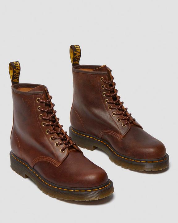 Dr. Martens 1460 Slip Resistant Leather Lace Up Boots Ciemny Brązowe | SN-DM84133