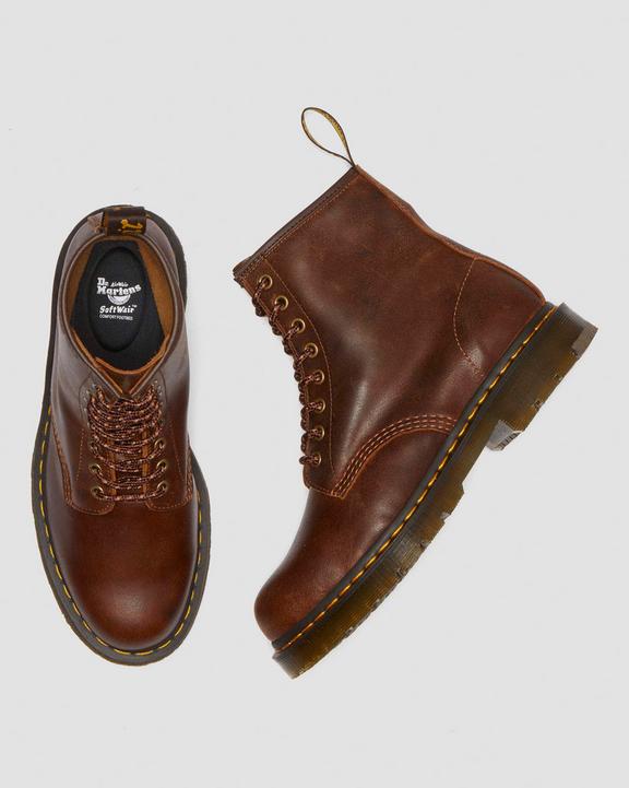 Dr. Martens 1460 Slip Resistant Leather Lace Up Boots Ciemny Brązowe | SN-DM84133