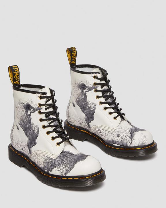 Dr. Martens 1460 Tate 'Decalcomania' Backhand Leather Lace Up Boots Kolorowe | SN-DM84144