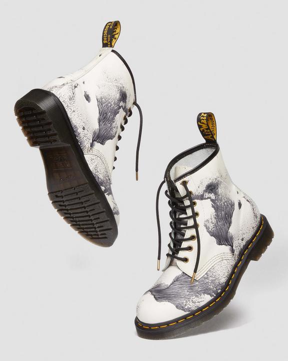 Dr. Martens 1460 Tate 'Decalcomania' Backhand Leather Lace Up Boots Kolorowe | SN-DM84144