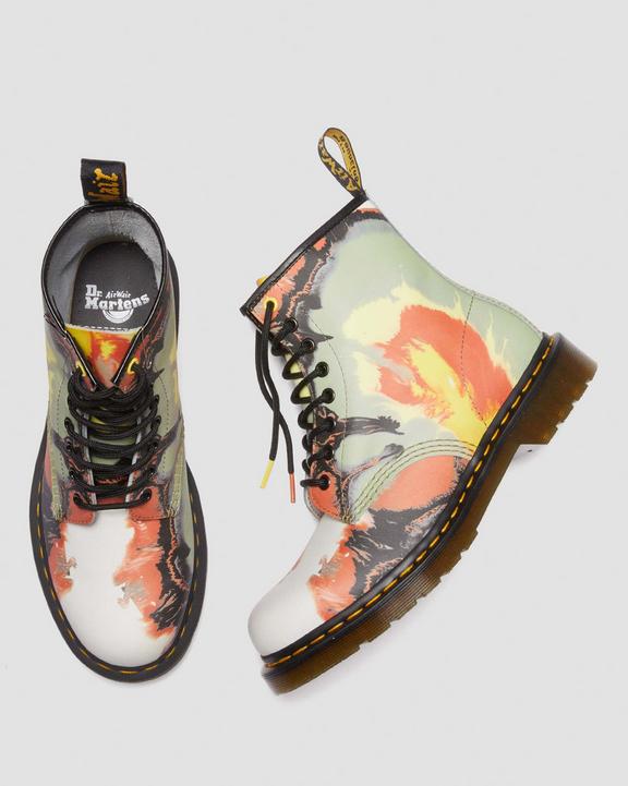 Dr. Martens 1460 Tate 'Volcanic Flare' Leather Lace Up Boots Kolorowe | SN-DM84143