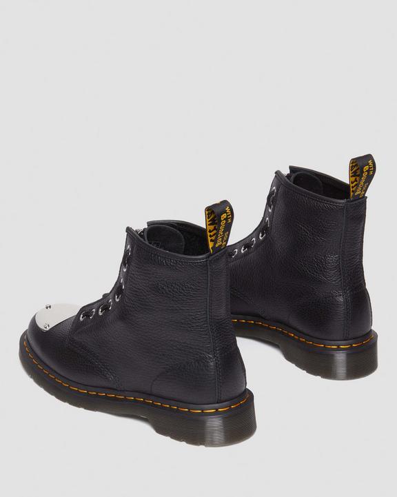 Dr. Martens 1460 Toe Plate Lunar Leather Jungle Zip Boots Czarne | SN-DM84290