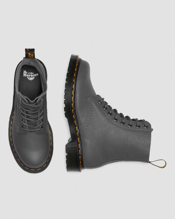 Dr. Martens 1460 Virginia Leather Boots Szare | SN-DM84220