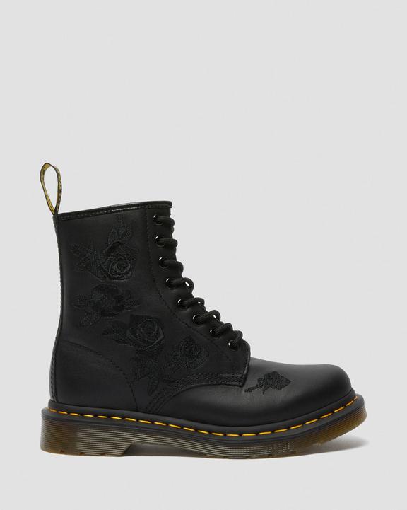 Dr. Martens 1460 Vonda Mono Floral Boots Czarne | SN-DM84271