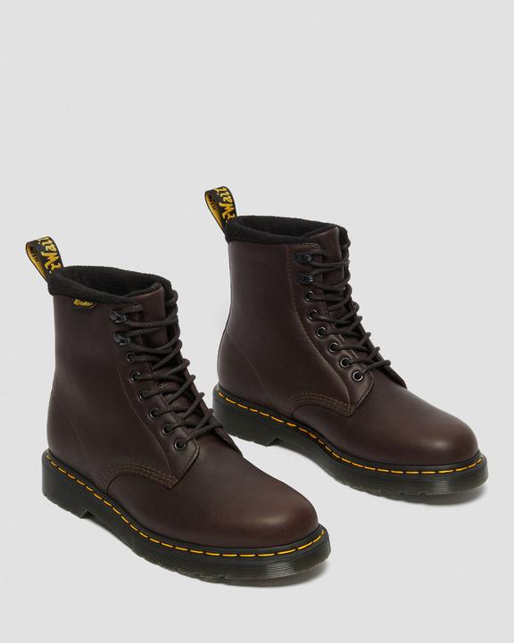 Dr. Martens 1460 Warmwair Leather Lace Up Boots Ciemny Brązowe | SN-DM84266