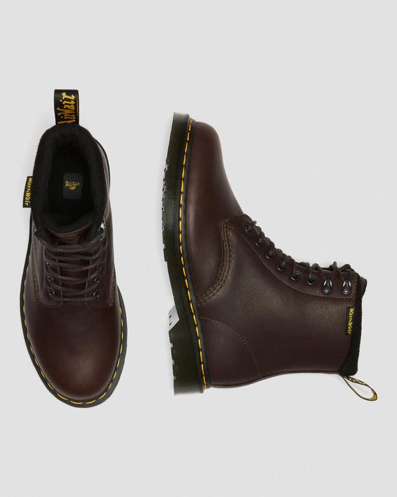 Dr. Martens 1460 Warmwair Leather Lace Up Boots Ciemny Brązowe | SN-DM84266