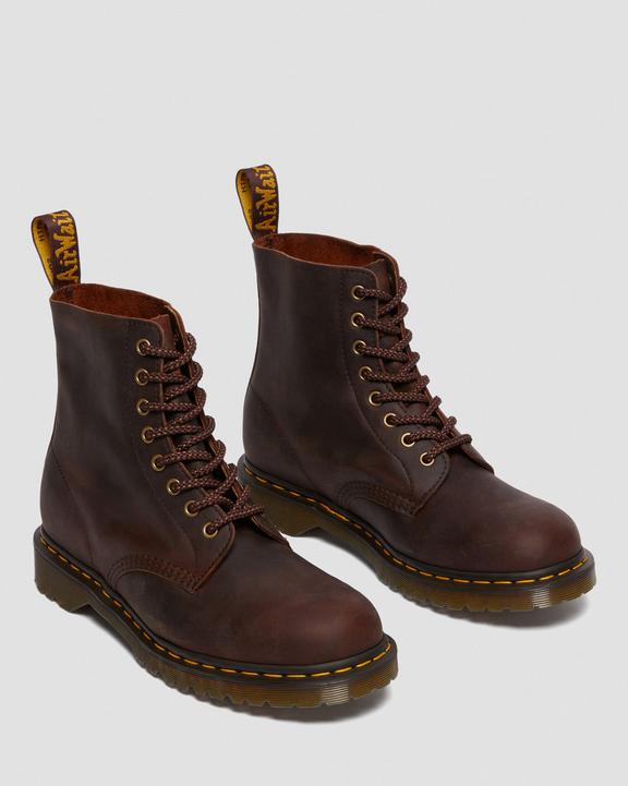 Dr. Martens 1460 Waxed Full Grain Leather Lace Up Boots Brązowe | SN-DM84310