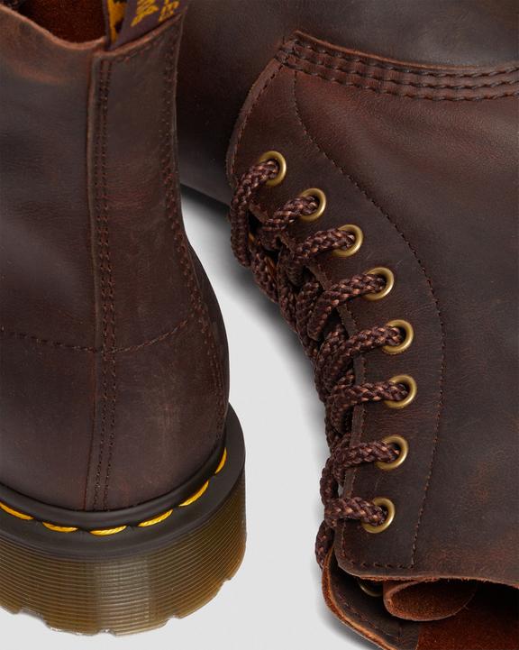 Dr. Martens 1460 Waxed Full Grain Leather Lace Up Boots Brązowe | SN-DM84310