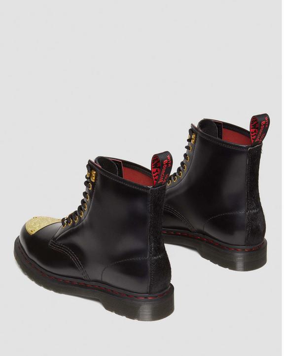 Dr. Martens 1460 Year of the Dragon Leather Lace Up Boots Black/Red/Black | SN-DM84230