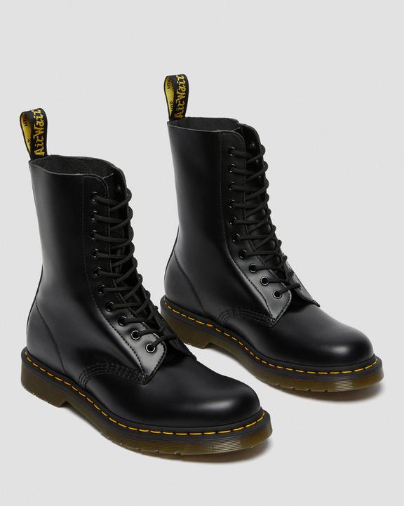 Dr. Martens 1490 Smooth Leather Mid Calf Boots Czarne | SN-DM84883