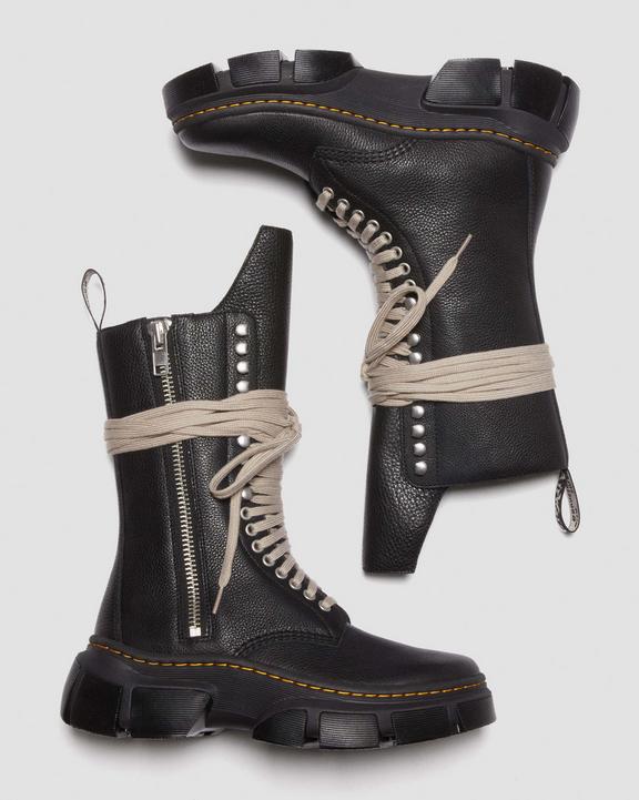 Dr. Martens 1918 Rick Owens DMXL Tall Leather Lace Up Boots Czarne | SN-DM84791